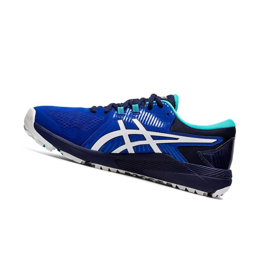 Blue / White Men's Asics GEL-COURSE GLIDE Golf Shoes | US52180HD