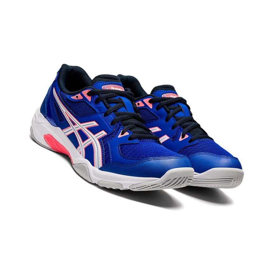 Blue / White Women's Asics GEL-ROCKET 10 Volleyball Shoes | US49580BS