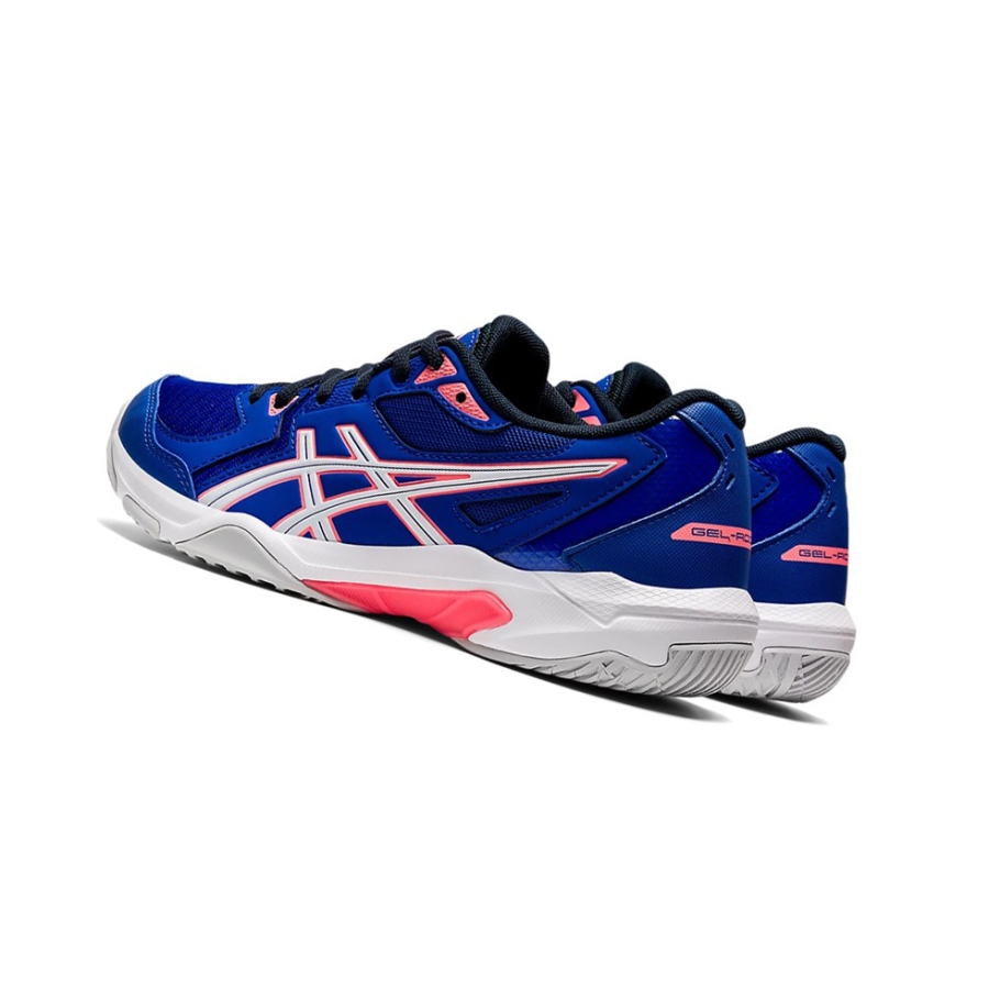 Blue / White Women's Asics GEL-ROCKET 10 Volleyball Shoes | US49580BS