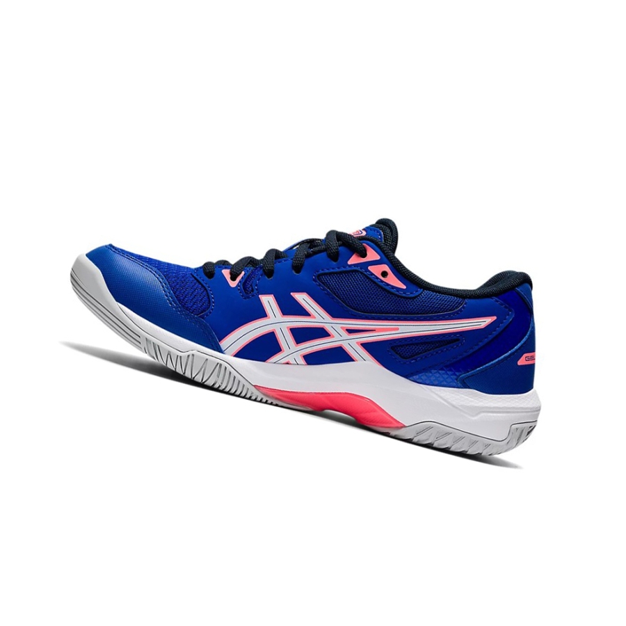 Blue / White Women's Asics GEL-ROCKET 10 Volleyball Shoes | US49580BS