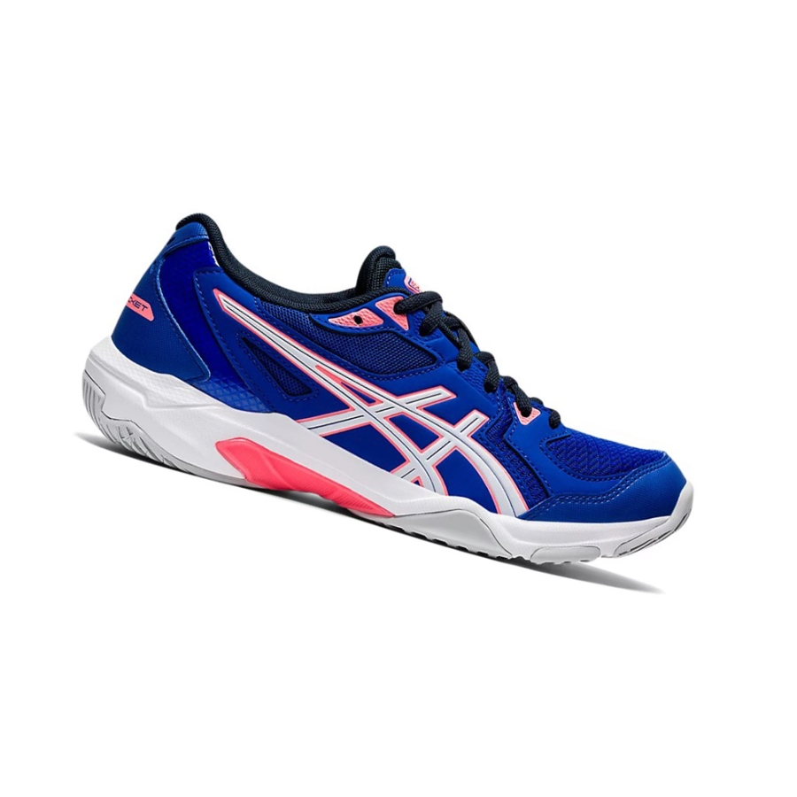 Blue / White Women\'s Asics GEL-ROCKET 10 Volleyball Shoes | US49580BS