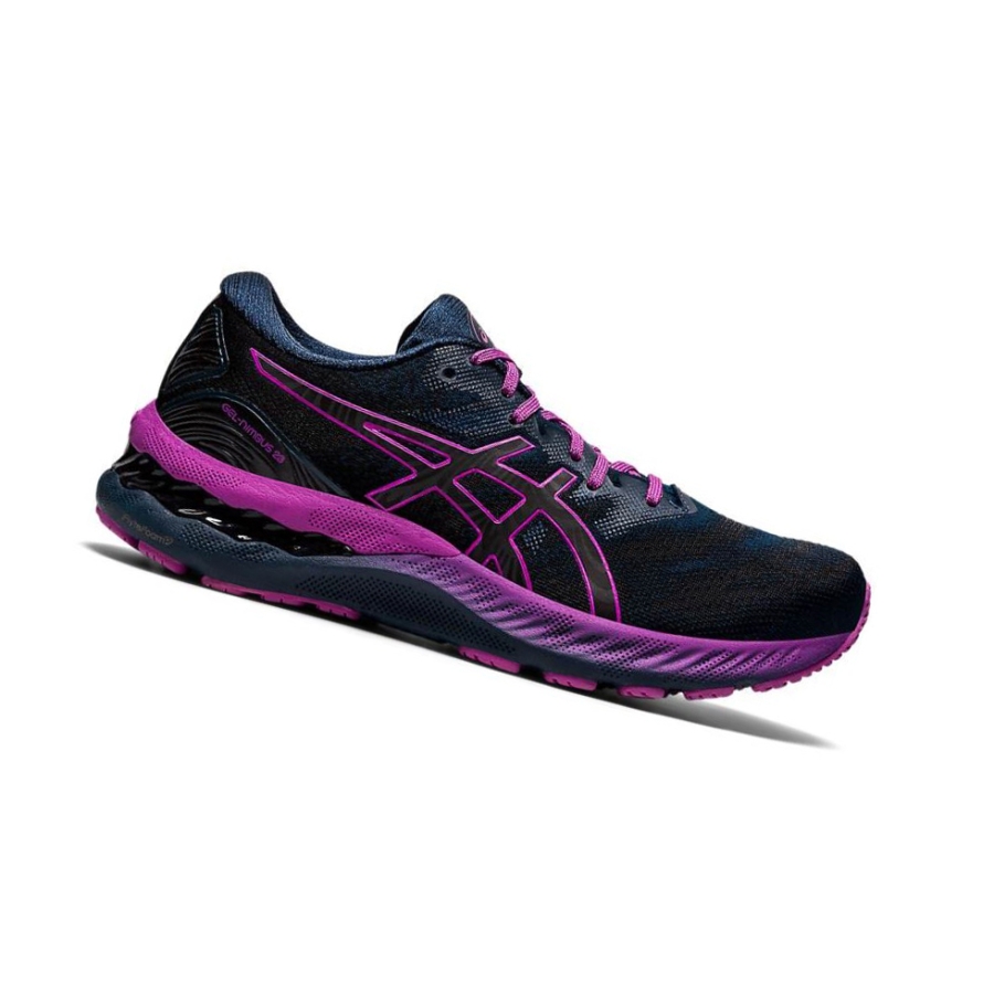 Blue Women\'s Asics GEL-NIMBUS 23 LITE-SHOW Running Shoes | US81437IB