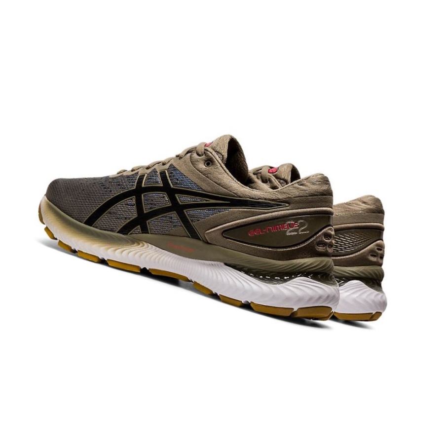 Brown Men's Asics GEL-NIMBUS 22 Knit Running Shoes | US89720UA