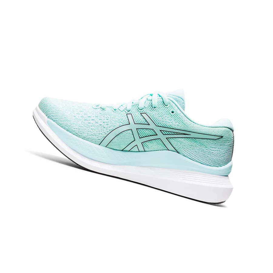 Clear Blue / Black Women's Asics GlideRide 3 Running Shoes | US93612KB