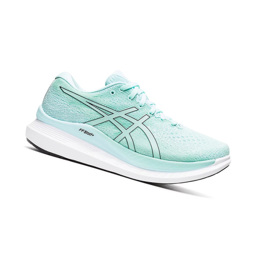 Clear Blue / Black Women\'s Asics GlideRide 3 Running Shoes | US93612KB