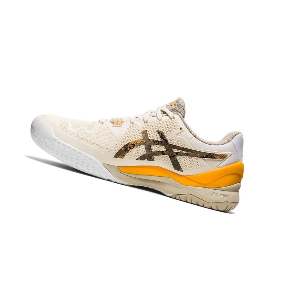 Cream Men's Asics GEL-RESOLUTION 8 L.E. Running Shoes | US97058BQ