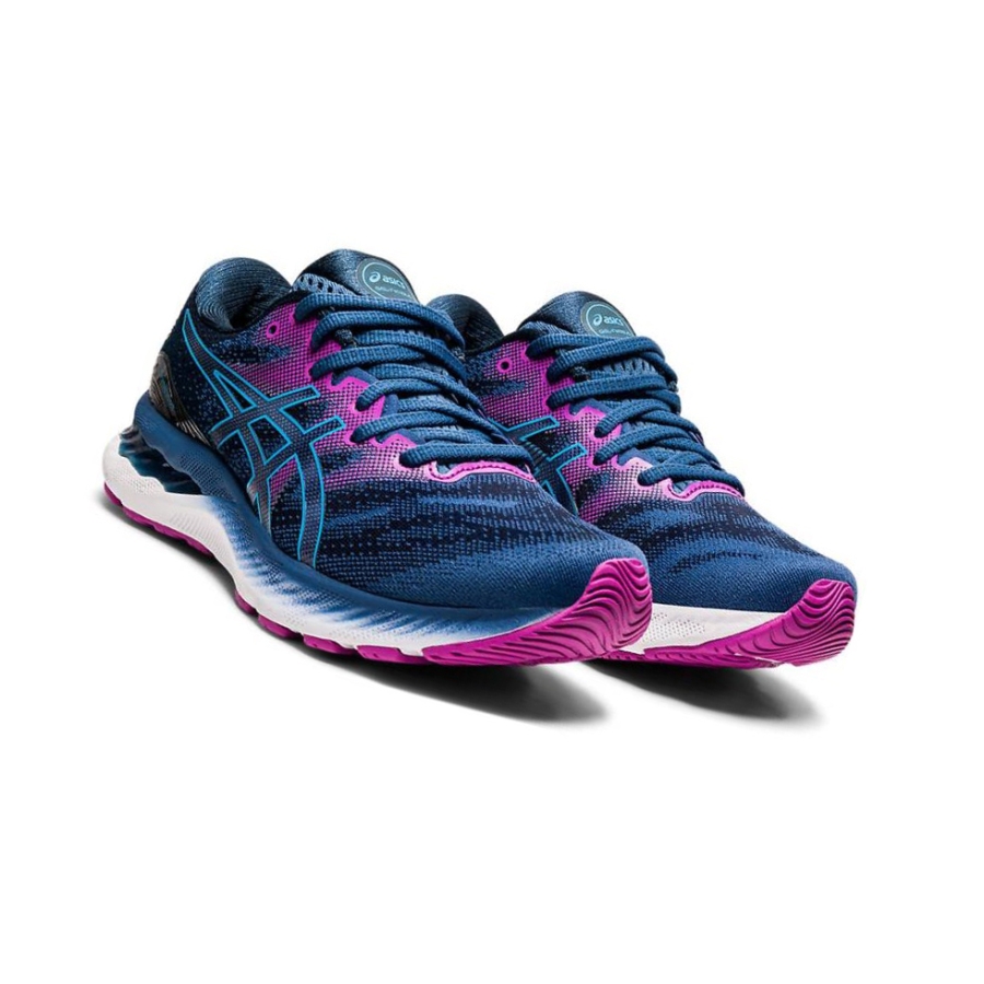 Dark Blue Women's Asics GEL-NIMBUS 23 Running Shoes | US21097ZL