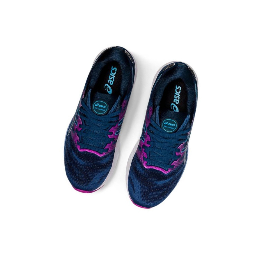 Dark Blue Women's Asics GEL-NIMBUS 23 Running Shoes | US21097ZL