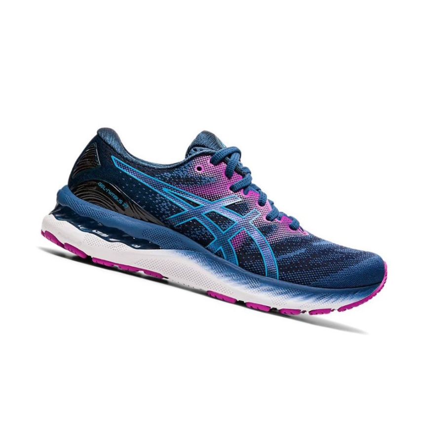 Dark Blue Women\'s Asics GEL-NIMBUS 23 Running Shoes | US21097ZL