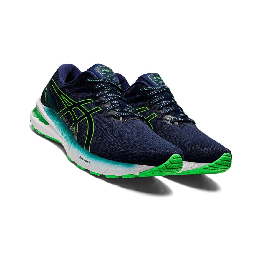 Deep Ocean / New Leaf Men's Asics GT-2000 10 (2E) Running Shoes | US09528AF