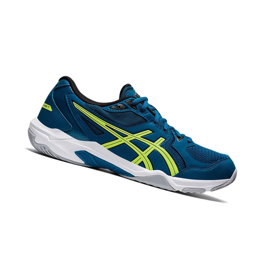 Deep Sea Teal / Glow Yellow Men\'s Asics GEL-ROCKET 10 Volleyball Shoes | US08625BN