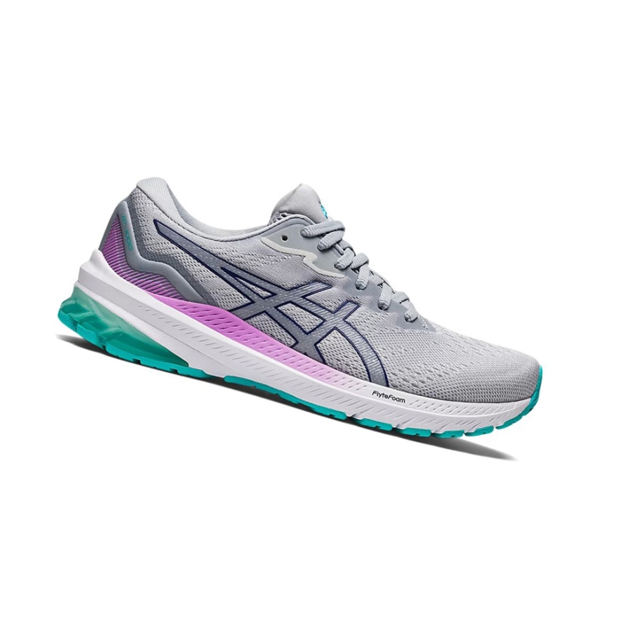 Glacier Grey / Dive Blue Women\'s Asics GT-1000 11 Running Shoes | US21836BZ