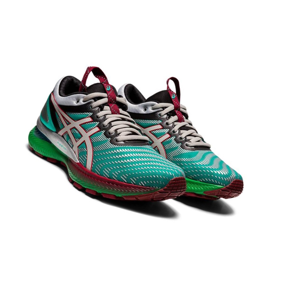 Green Women's Asics GEL-NIMBUS 22 Running Shoes | US47593TL