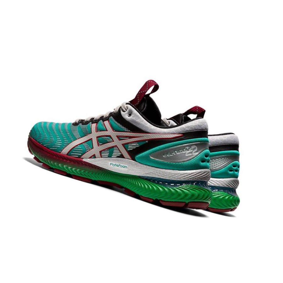 Green Women's Asics GEL-NIMBUS 22 Running Shoes | US47593TL