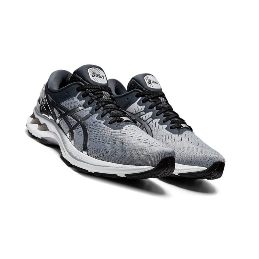 Grey Men's Asics GEL-KAYANO 27 PLATINUM Running Shoes | US95360SC