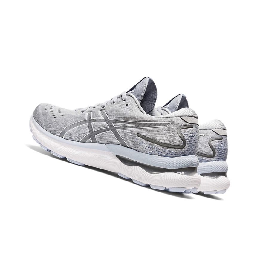 Grey / White Women's Asics GEL-NIMBUS 24 (D) Running Shoes | US06351JB