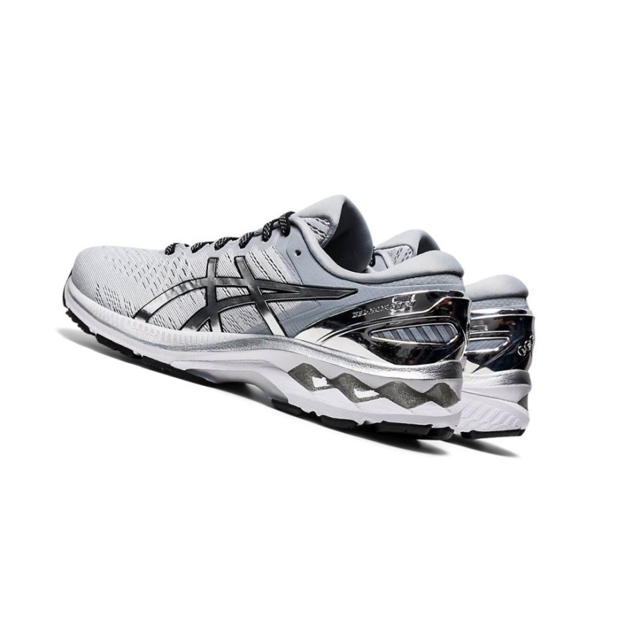 Grey Women's Asics GEL-KAYANO 27 PLATINUM Running Shoes | US54027GQ