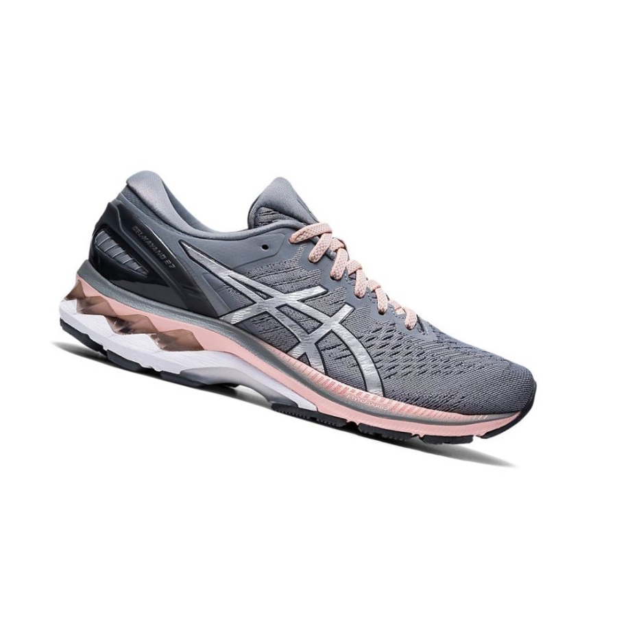 Grey Women\'s Asics GEL-KAYANO 27 Running Shoes | US68034EK