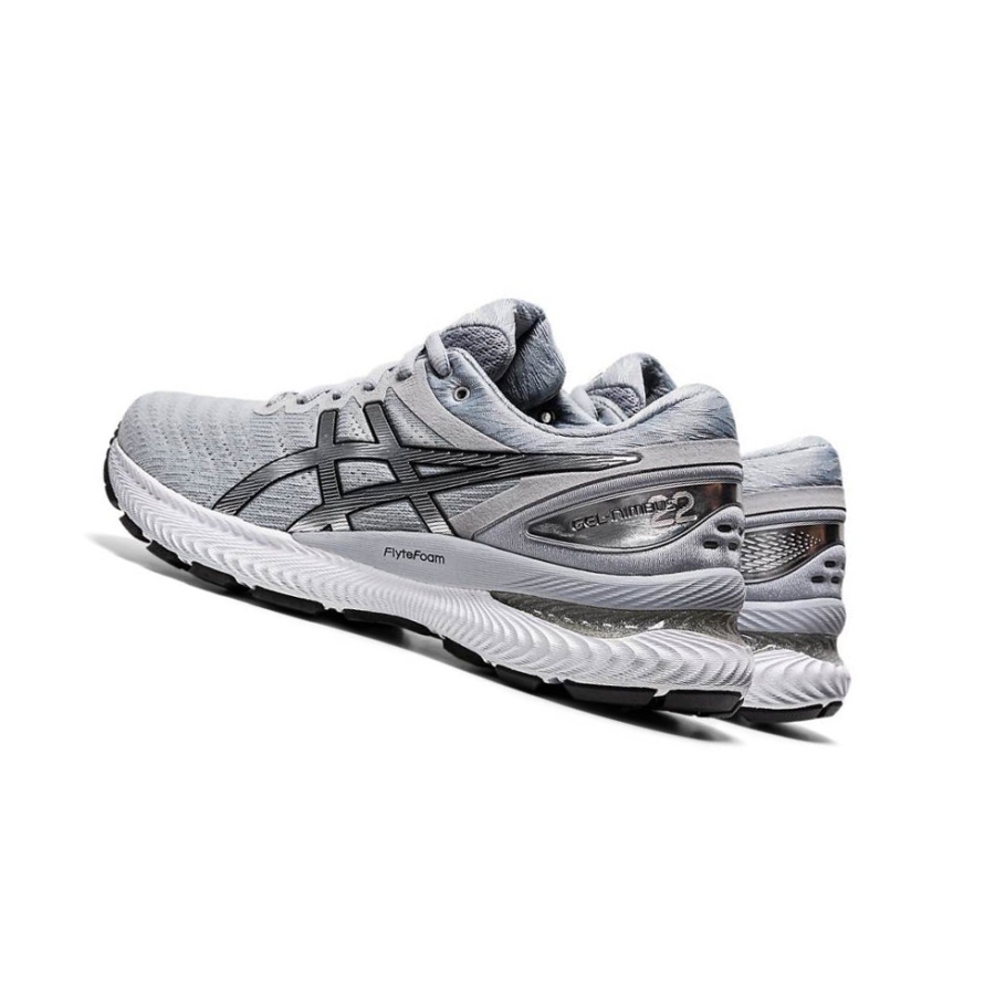 Grey Women's Asics GEL-NIMBUS 22 Platinum Running Shoes | US75436BM