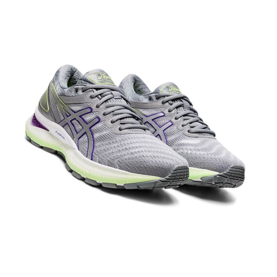 Grey Women's Asics GEL-NIMBUS 22 Running Shoes | US36574KO