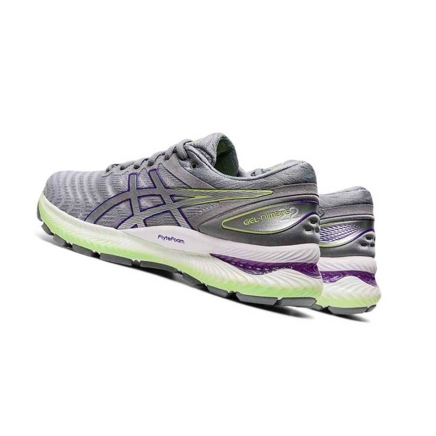 Grey Women's Asics GEL-NIMBUS 22 Running Shoes | US36574KO