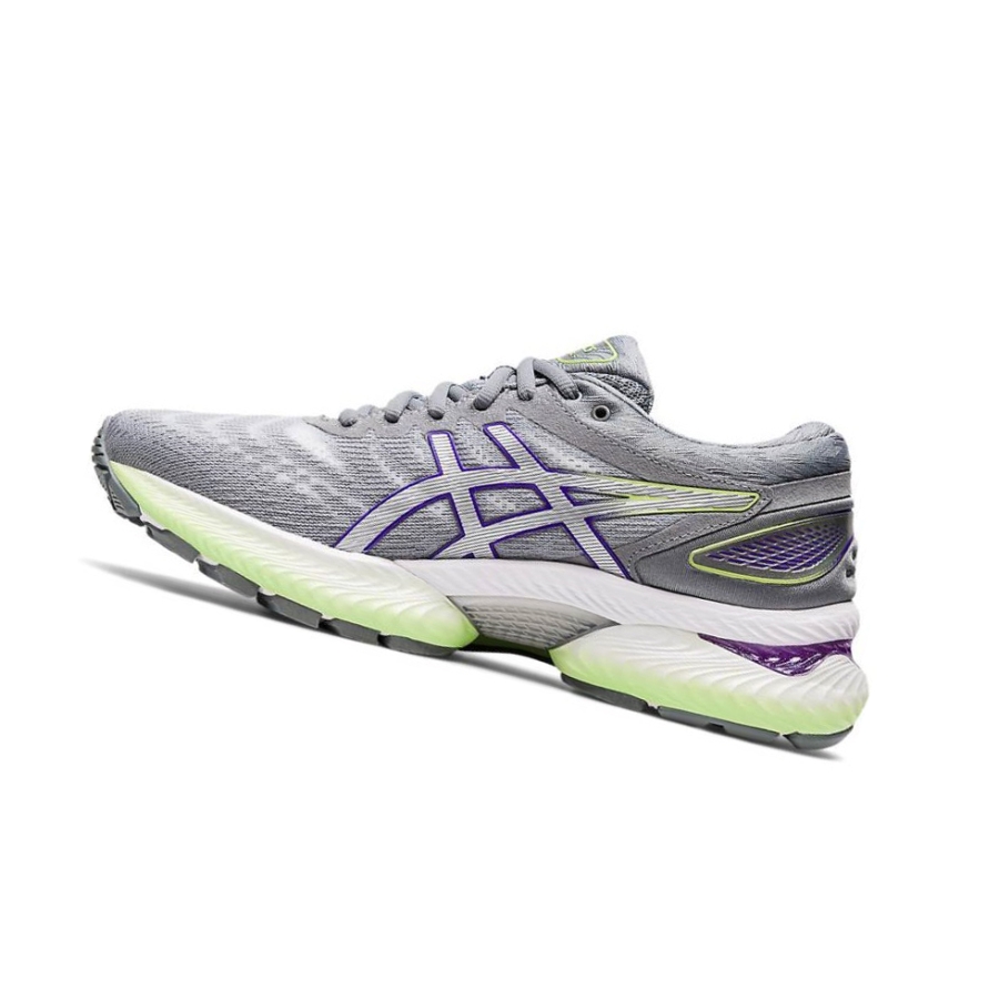 Grey Women's Asics GEL-NIMBUS 22 Running Shoes | US36574KO