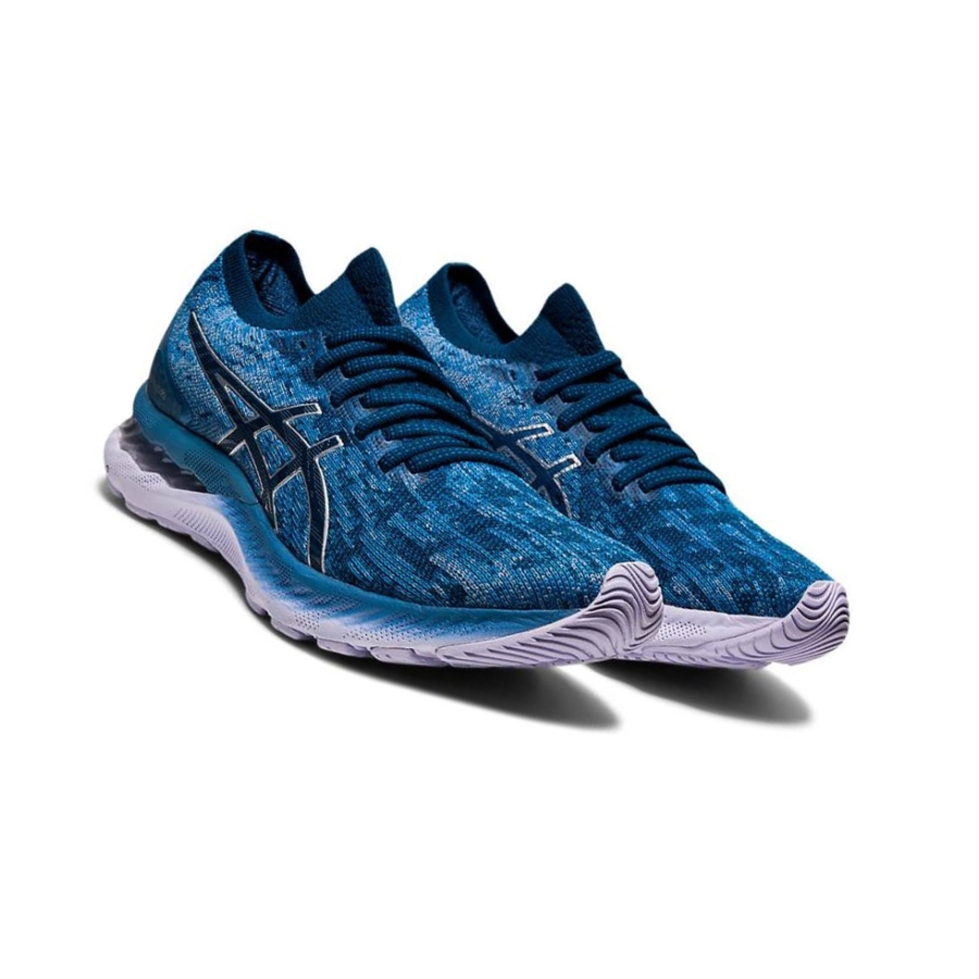 Grey Women's Asics GEL-NIMBUS 23 Knit Running Shoes | US91027NK