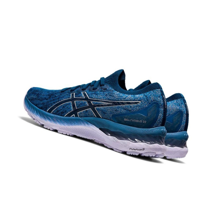 Grey Women's Asics GEL-NIMBUS 23 Knit Running Shoes | US91027NK