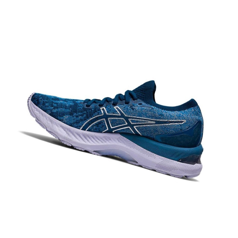 Grey Women's Asics GEL-NIMBUS 23 Knit Running Shoes | US91027NK