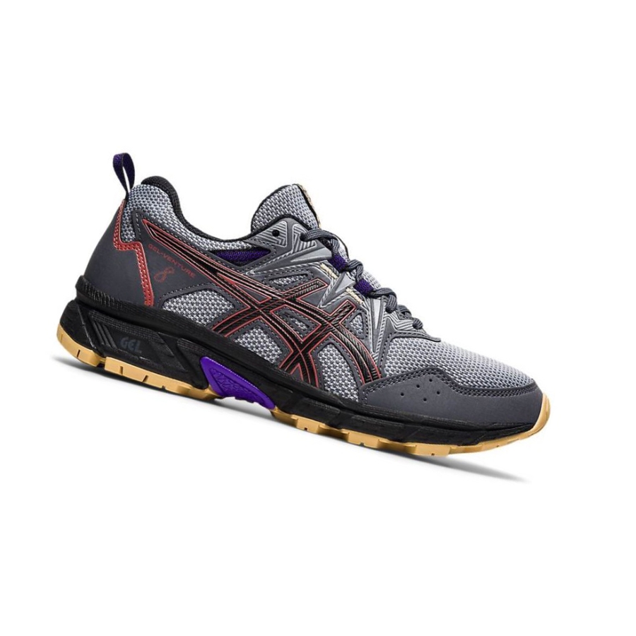 Grey Women\'s Asics GEL-VENTURE 8 Wide Trail Running Shoes | US92064NC