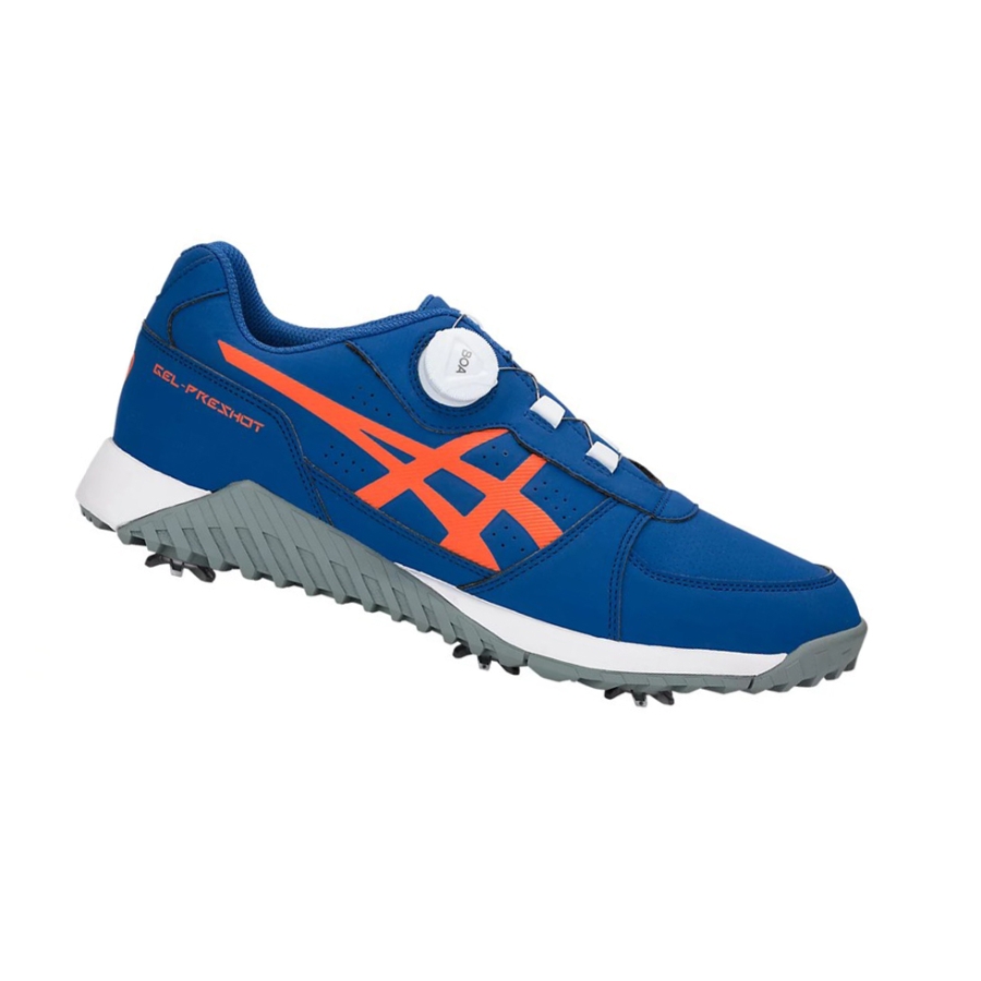 Imperial / Nova Orange Men\'s Asics GEL-PRESHOT BOA Golf Shoes | US67351UI