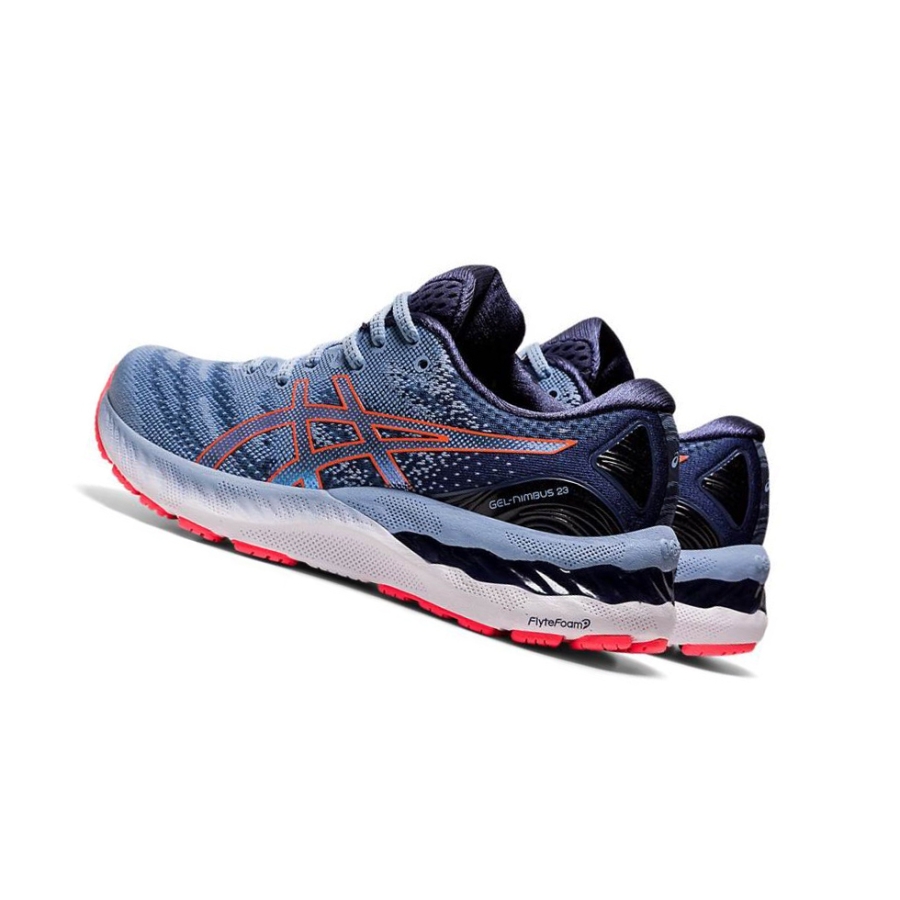 Light Blue Women's Asics GEL-NIMBUS 23 Running Shoes | US81407SU