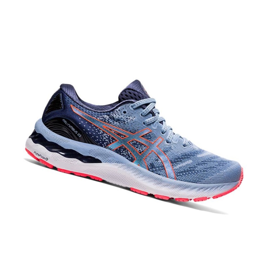 Light Blue Women\'s Asics GEL-NIMBUS 23 Running Shoes | US81407SU