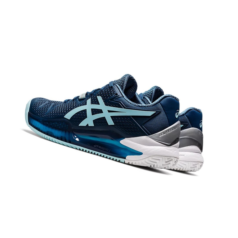 Light Indigo / Clear Blue Women's Asics GEL-RESOLUTION 8 CLAY Tennis Shoes | US25839SK