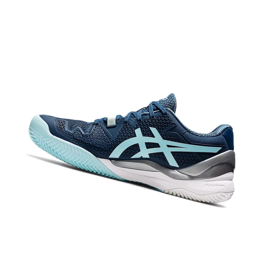 Light Indigo / Clear Blue Women's Asics GEL-RESOLUTION 8 CLAY Tennis Shoes | US25839SK