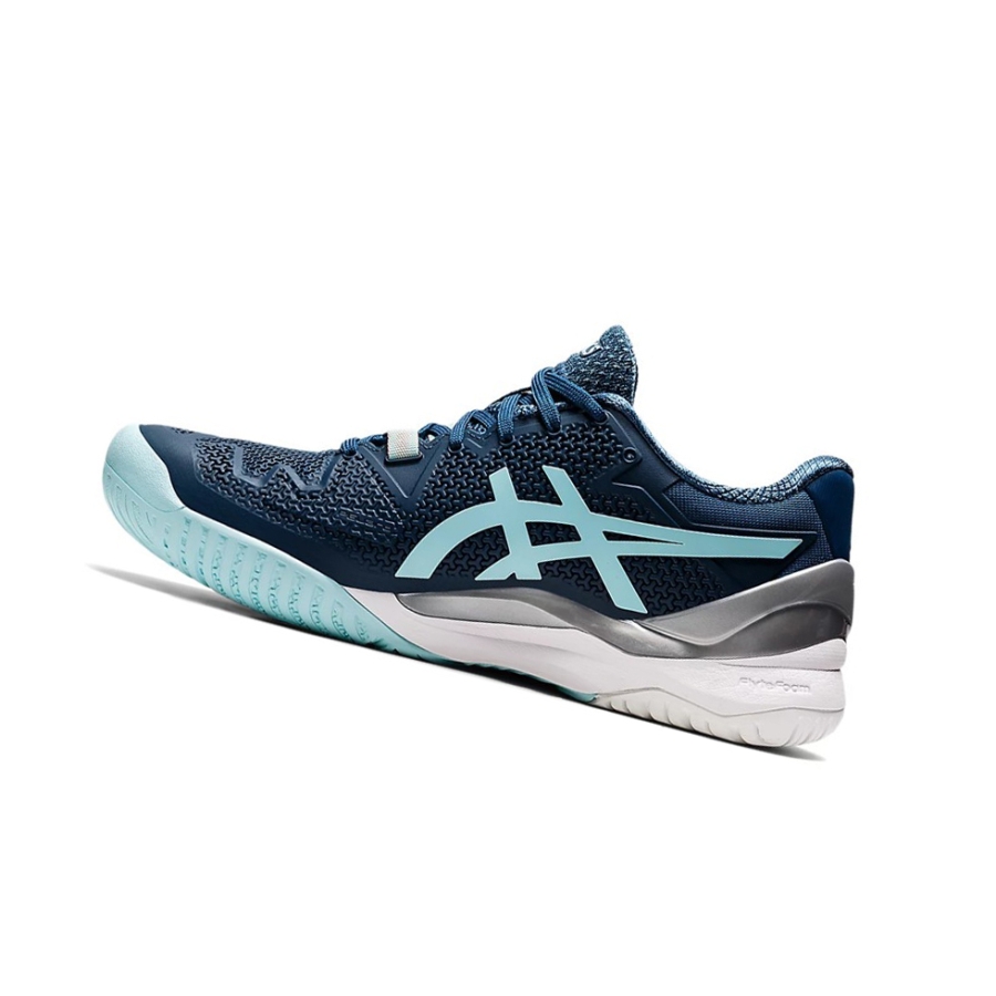 Light Indigo / Clear Blue Women's Asics GEL-RESOLUTION 8 (D) Tennis Shoes | US45618FI