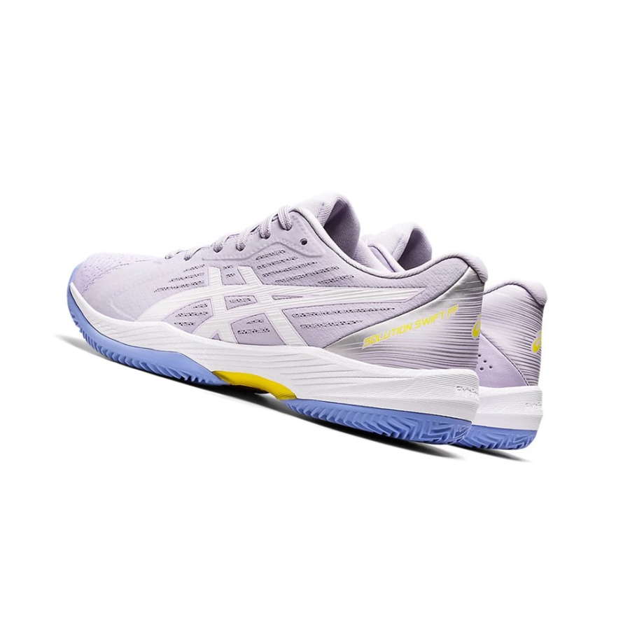 Murasaki White Women's Asics SOLUTION SWIFT FF CLAY Tennis Shoes | US04375TU