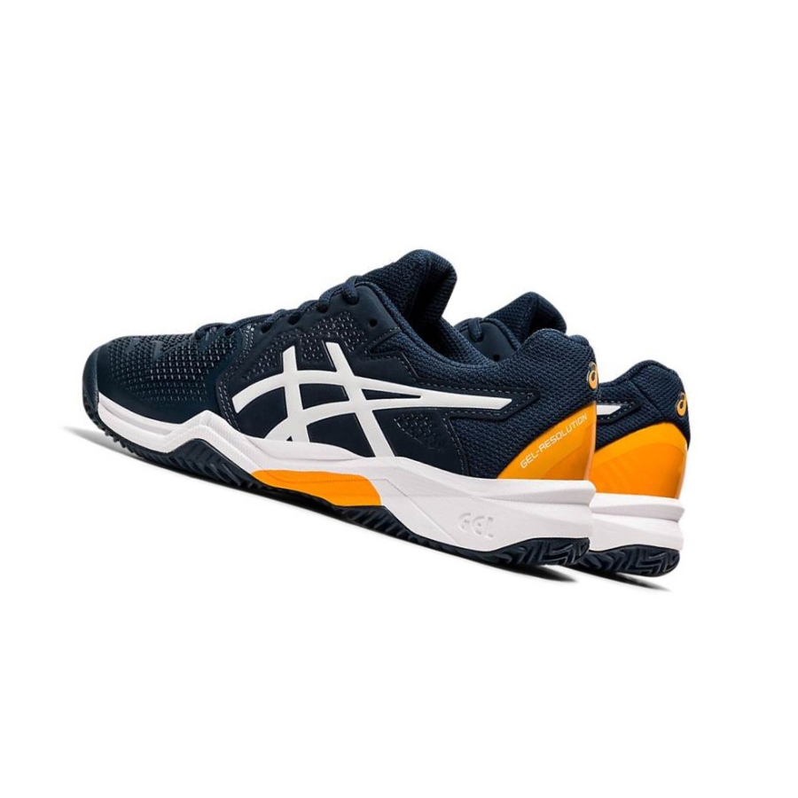 Navy Kids' Asics GEL-RESOLUTION 8 Clay GS Tennis Shoes | US59072KC