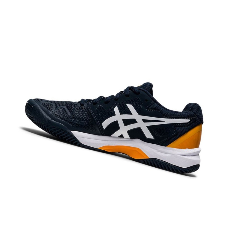 Navy Kids' Asics GEL-RESOLUTION 8 Clay GS Tennis Shoes | US91052TM