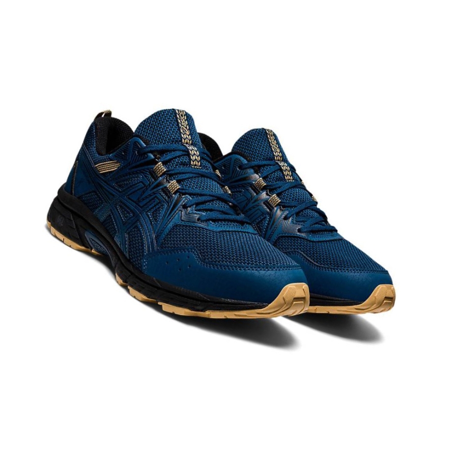 Navy Men's Asics GEL-VENTURE 8 Trail Running Shoes | US05319ZU