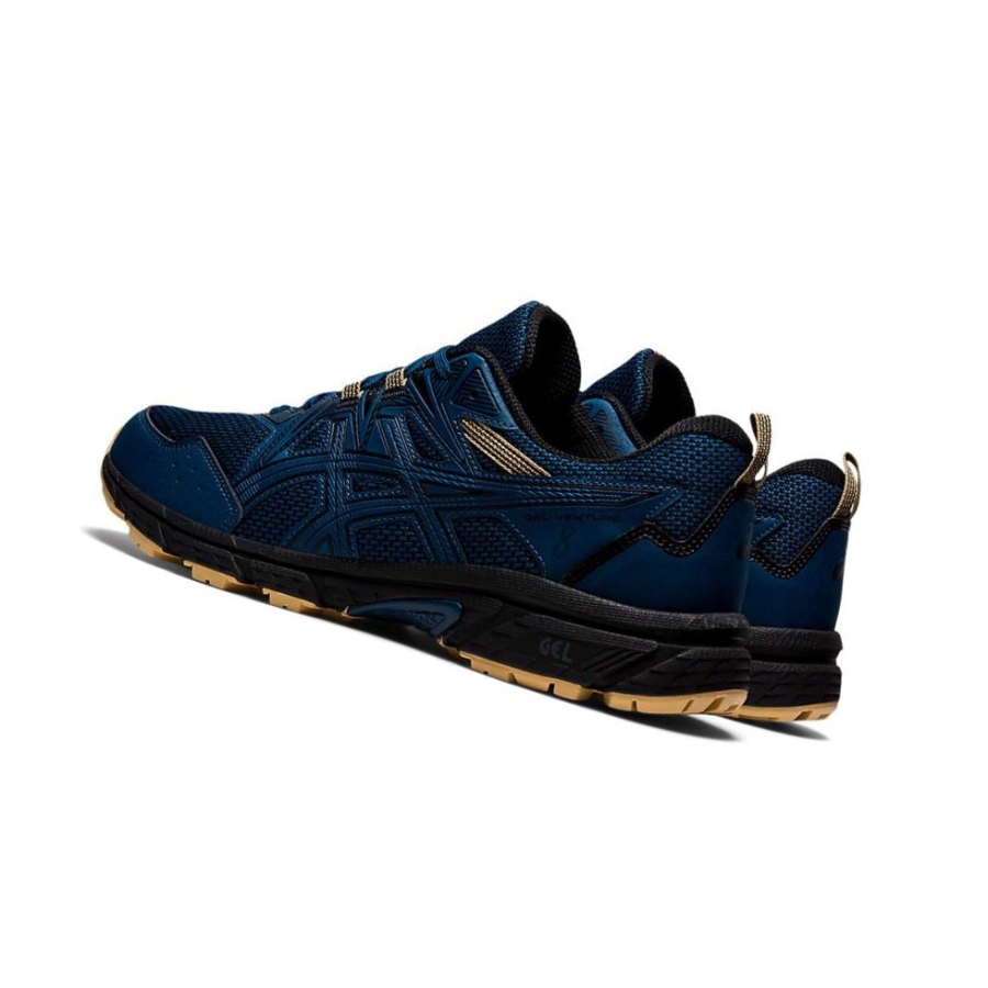 Navy Men's Asics GEL-VENTURE 8 Trail Running Shoes | US05319ZU