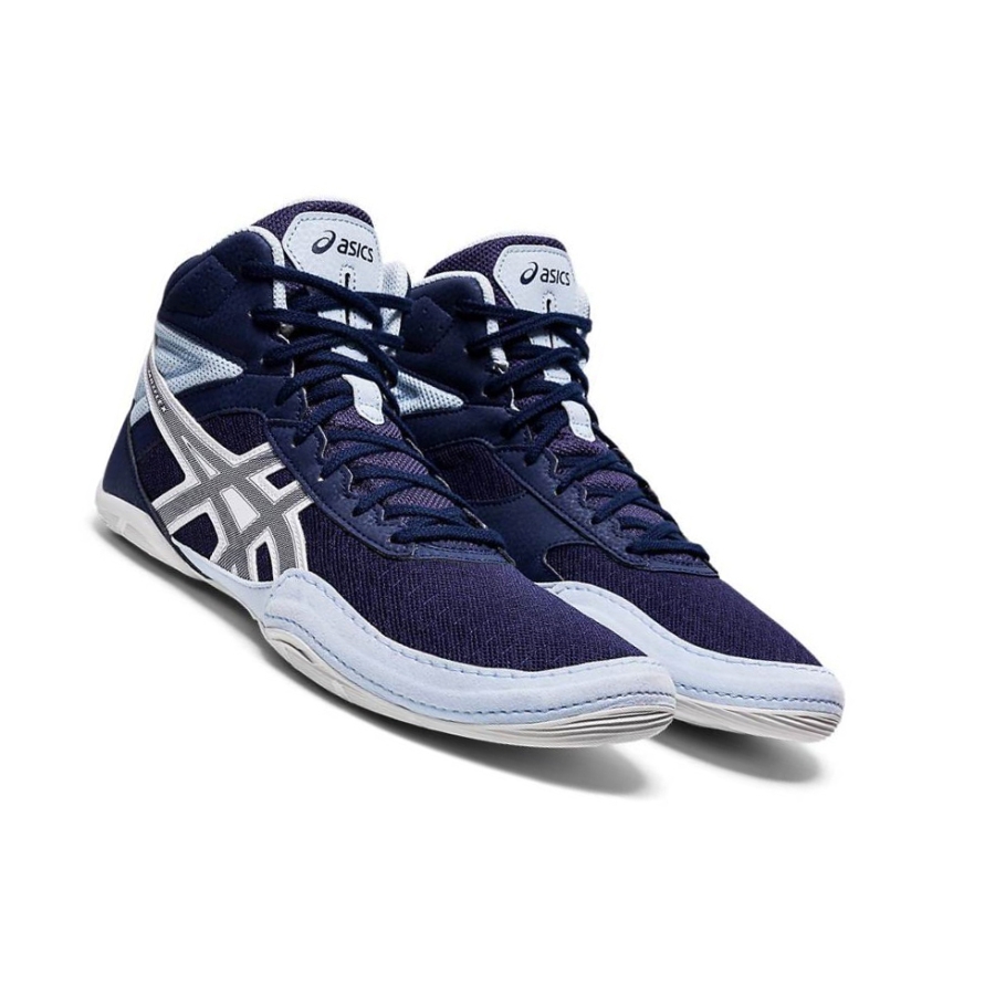 Navy Men's Asics MATFLEX 6 Wrestling Shoes | US40726SP