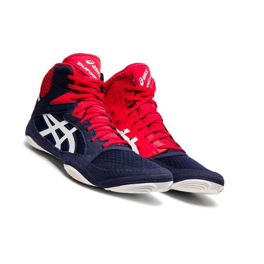 Navy Men's Asics SNAPDOWN 3 Wrestling Shoes | US70345BO