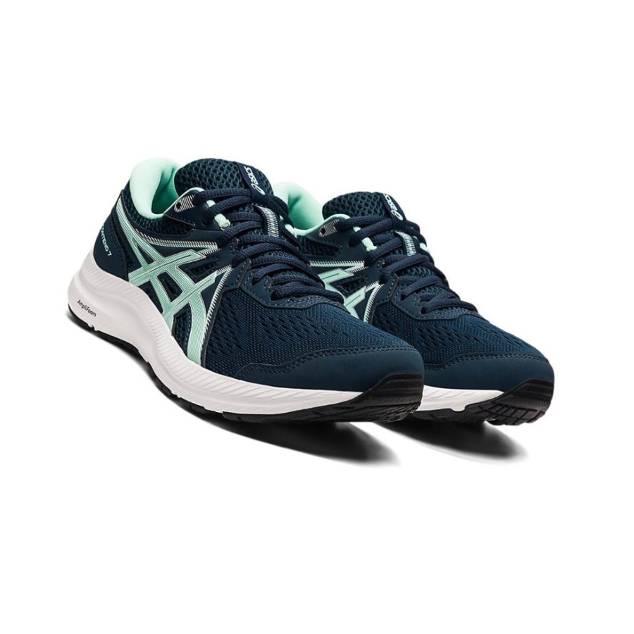 Navy Women's Asics GEL-CONTEND 7 Running Shoes | US56032AO