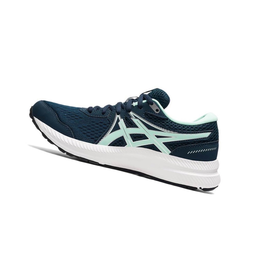 Navy Women's Asics GEL-CONTEND 7 Running Shoes | US56032AO