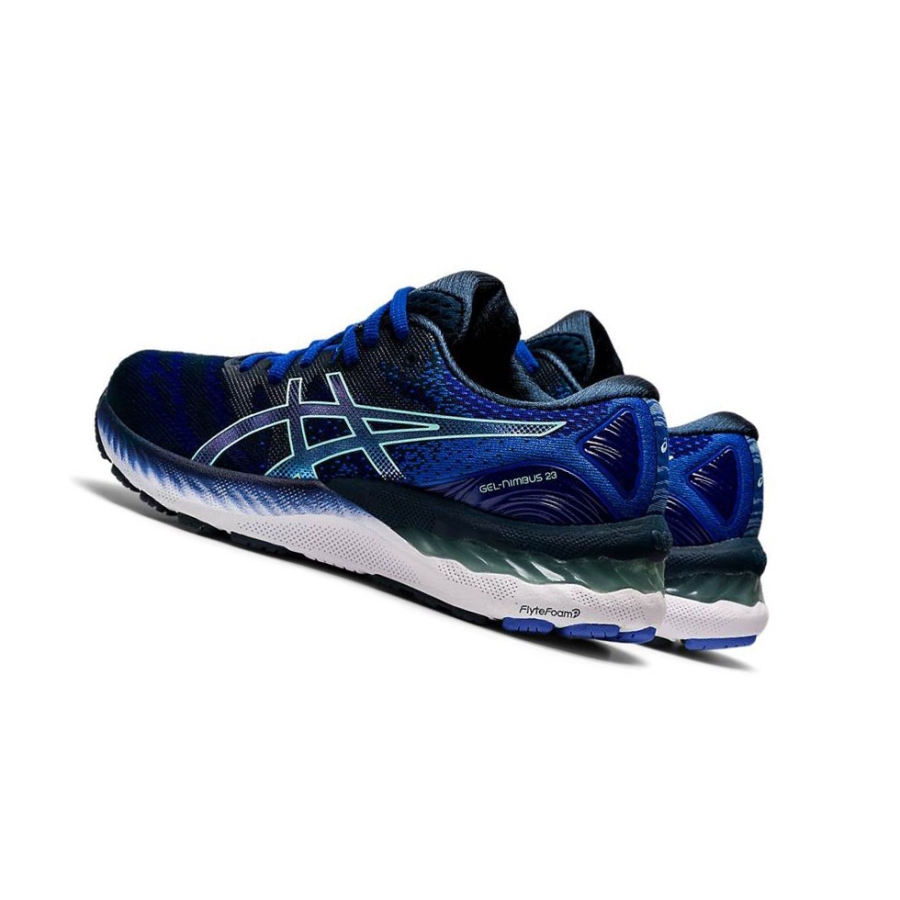 Navy Women's Asics GEL-NIMBUS 23 Running Shoes | US03548MD