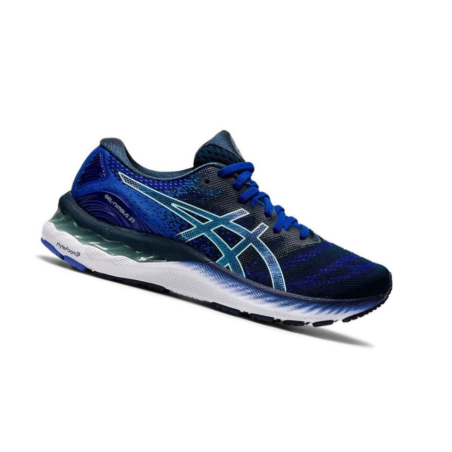 Navy Women\'s Asics GEL-NIMBUS 23 Running Shoes | US03548MD