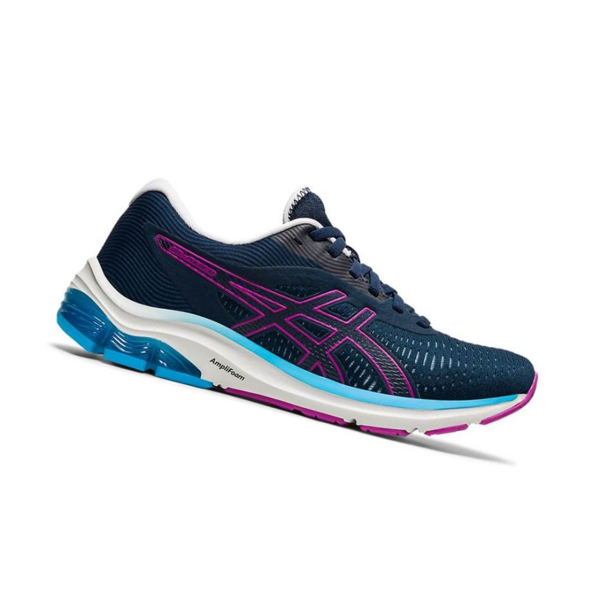 Navy Women\'s Asics GEL-PULSE 12 Running Shoes | US93847QP