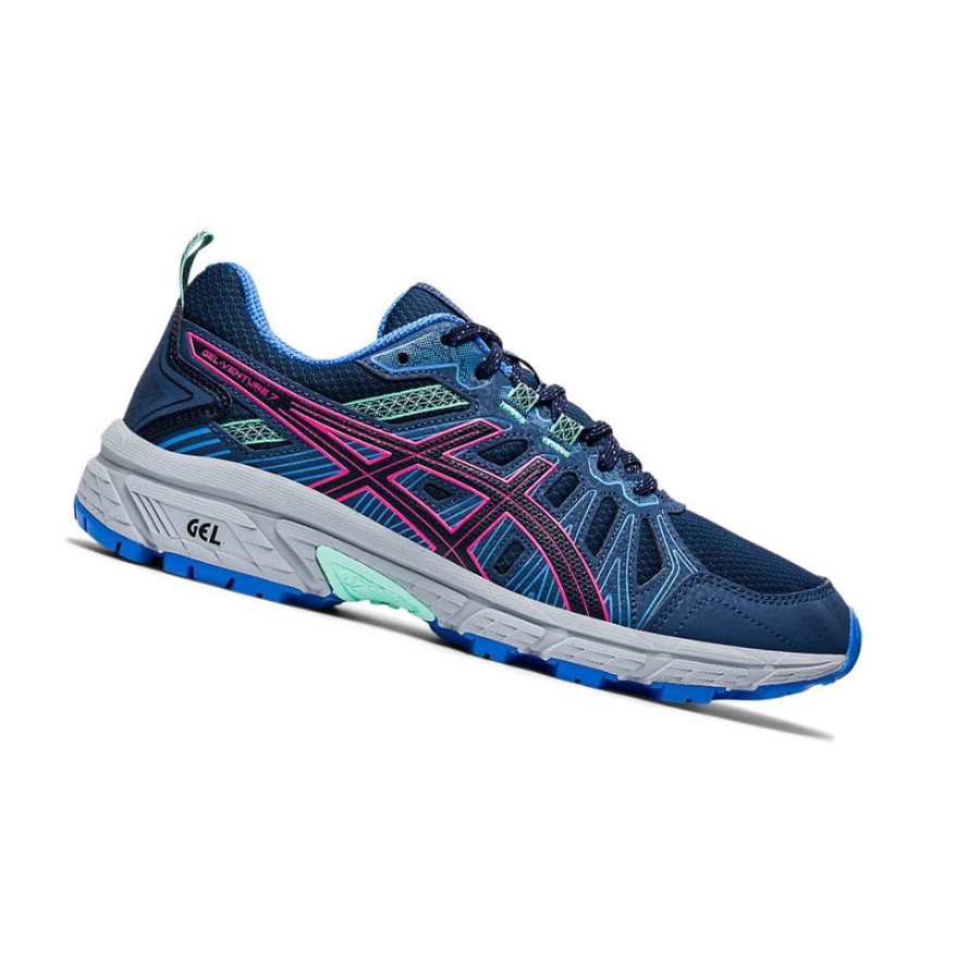 Navy Women\'s Asics GEL-VENTURE 7 Trail Trail Running Shoes | US68739MV