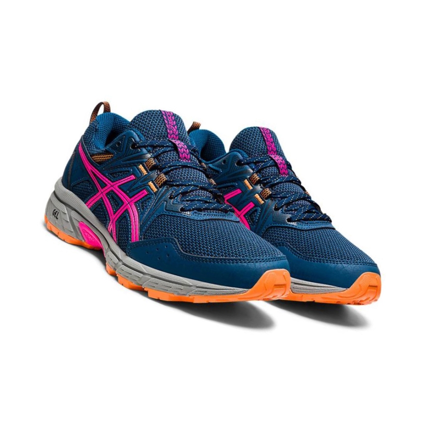 Navy Women's Asics GEL-VENTURE 8 Trail Running Shoes | US32816HL